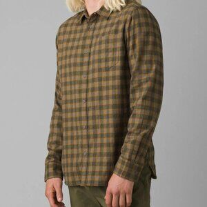 Prana Mens XL Plaid Button Down Shirt Los Feliz